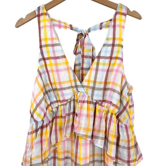 NEW Cinq A Sept Astor Tiered Plaid-print Midi Dress Sz 6 - Picture 5 of 12